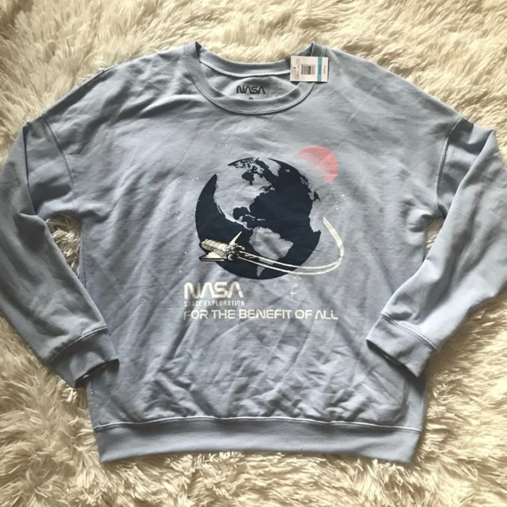 NASA Light Blue Longsleeve Crewneck
